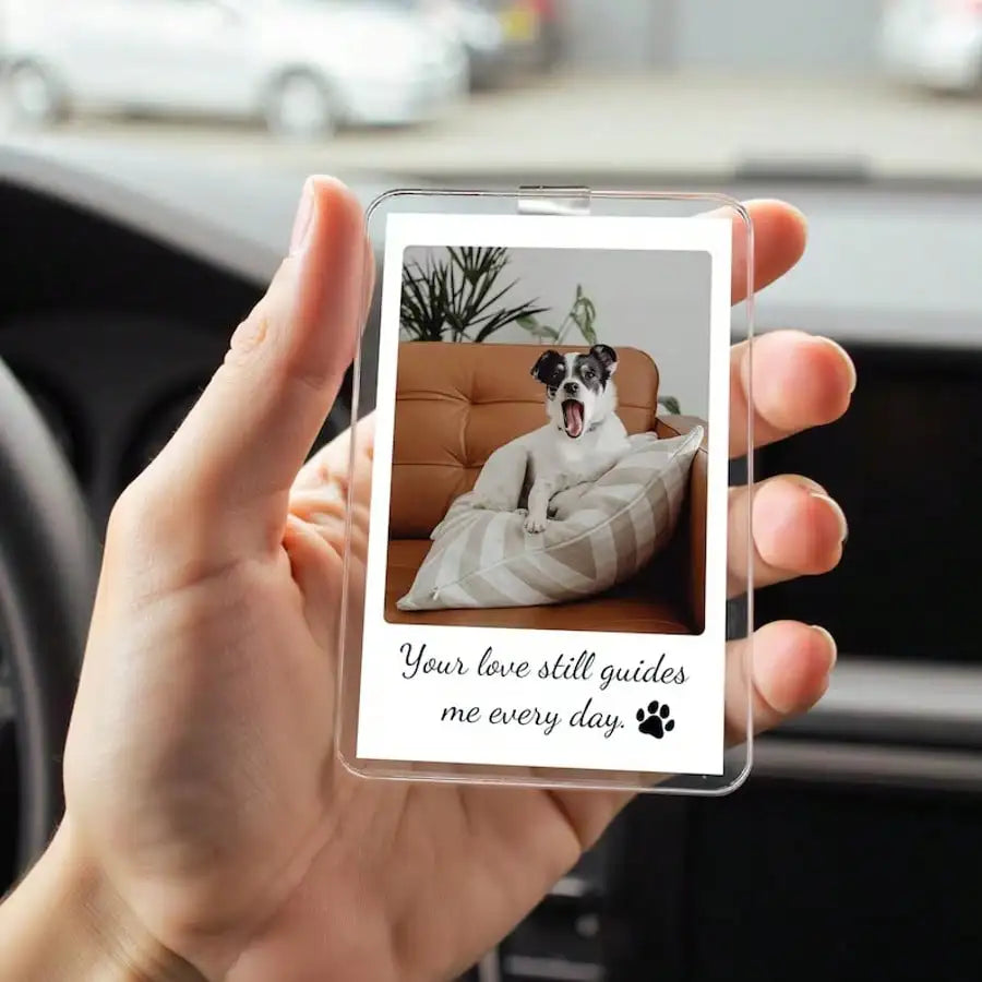 Custom Photo Car Visor Clip For Dad Personalization With Text