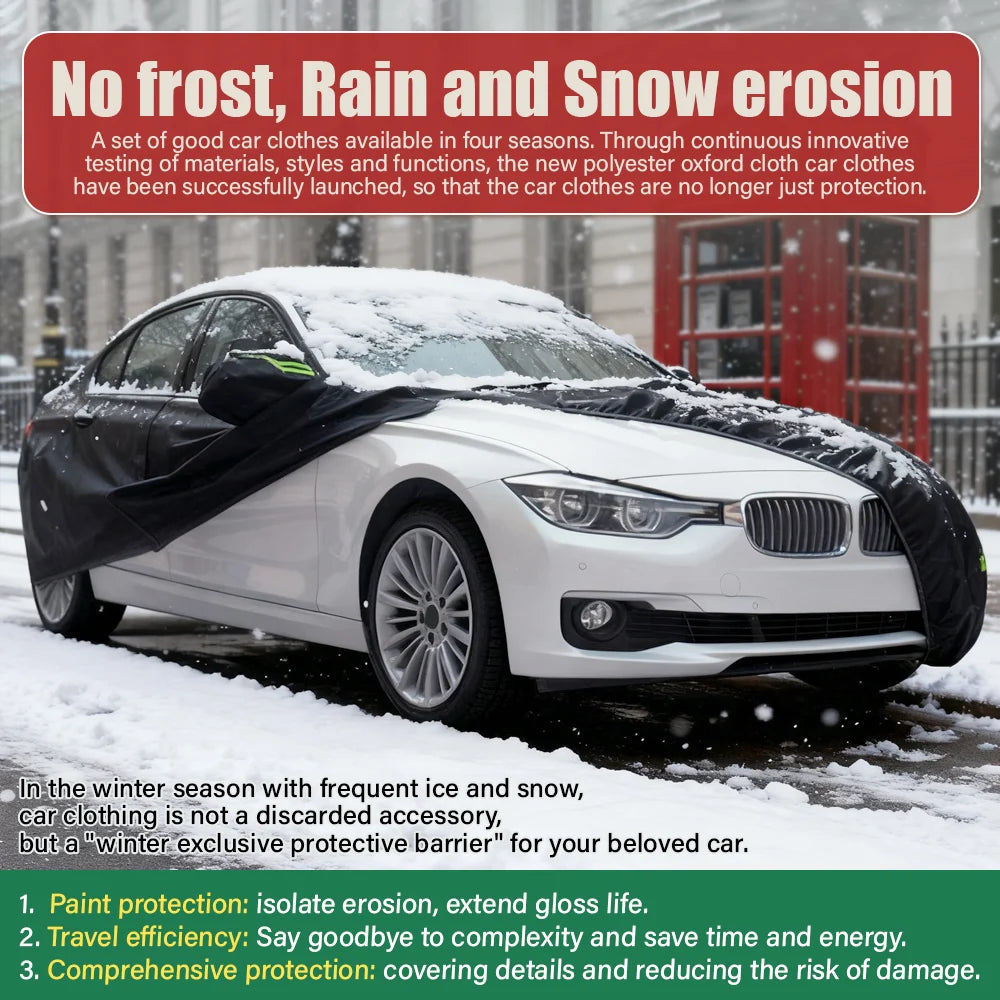 190T Thermal SUV Car Cover With Frost Resistant Zipper