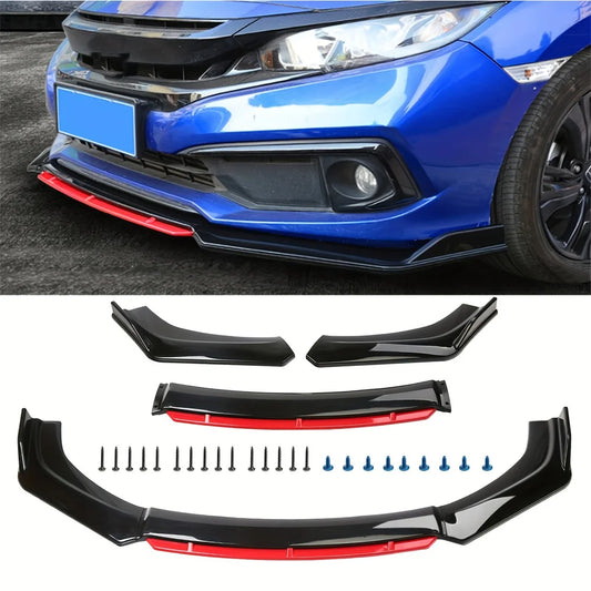 Universal Car Front Bumper Lip Splitter Kit Diffuser Fits Sedans