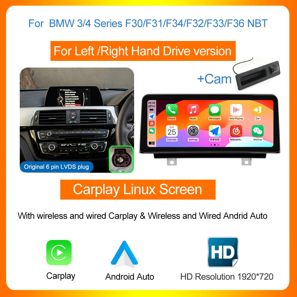 AUTOTOP Wireless CarPlay Android Auto In Dash Car Multimedia Player