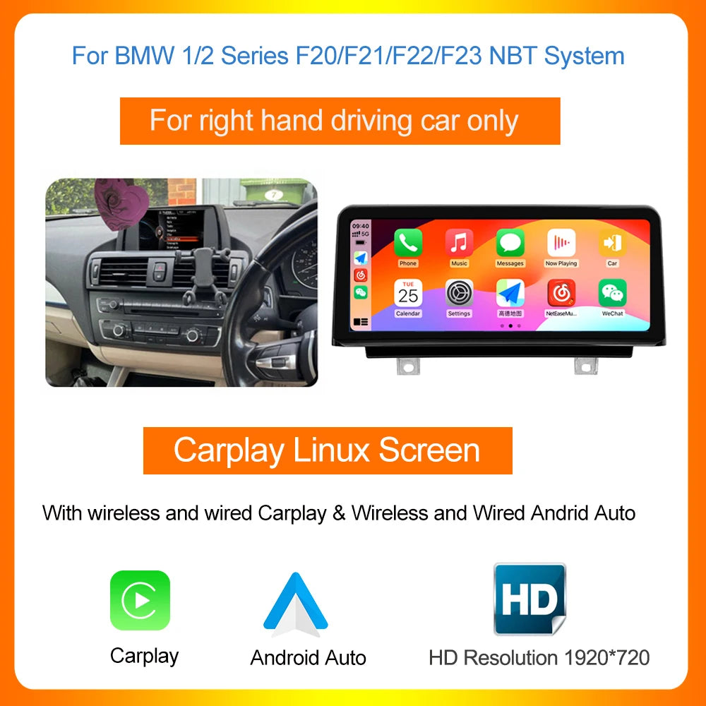 AUTOTOP Wireless CarPlay Android Auto In Dash Car Multimedia Player