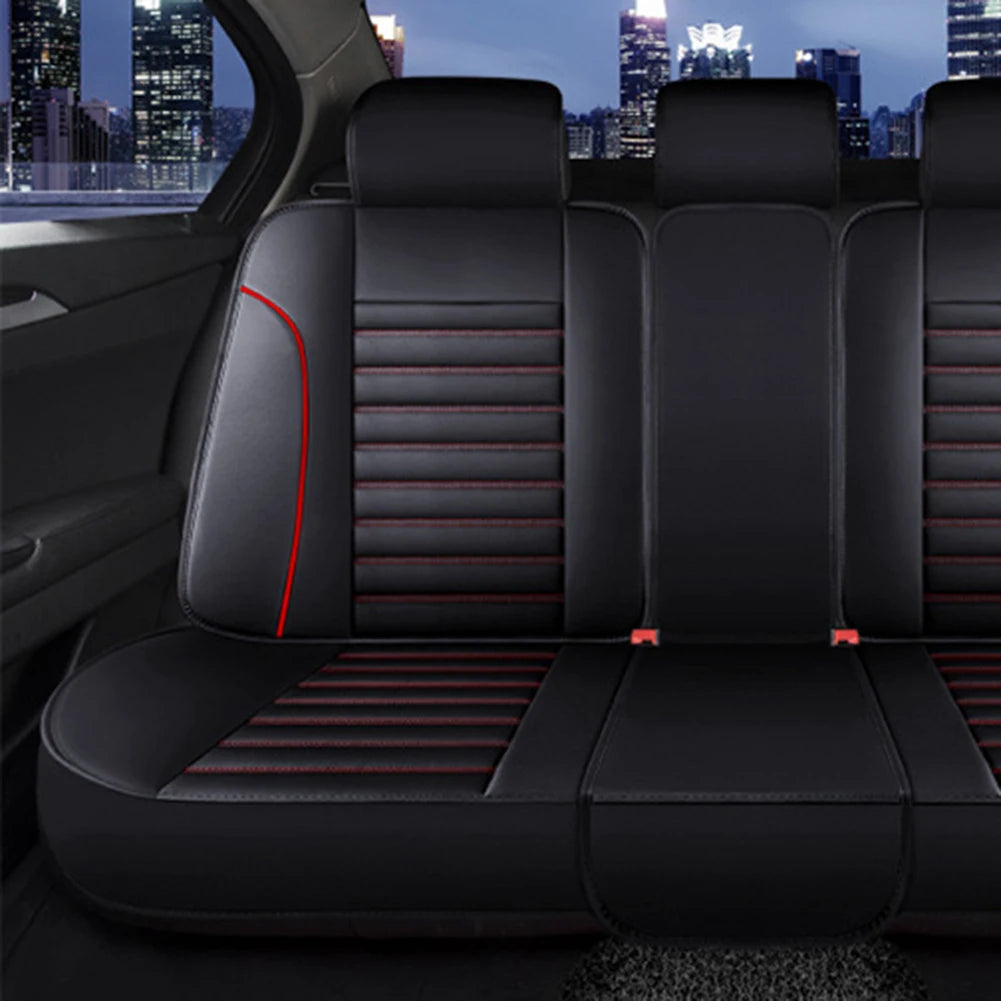 Universal Leather Car Seat Covers Full Set, Breathable