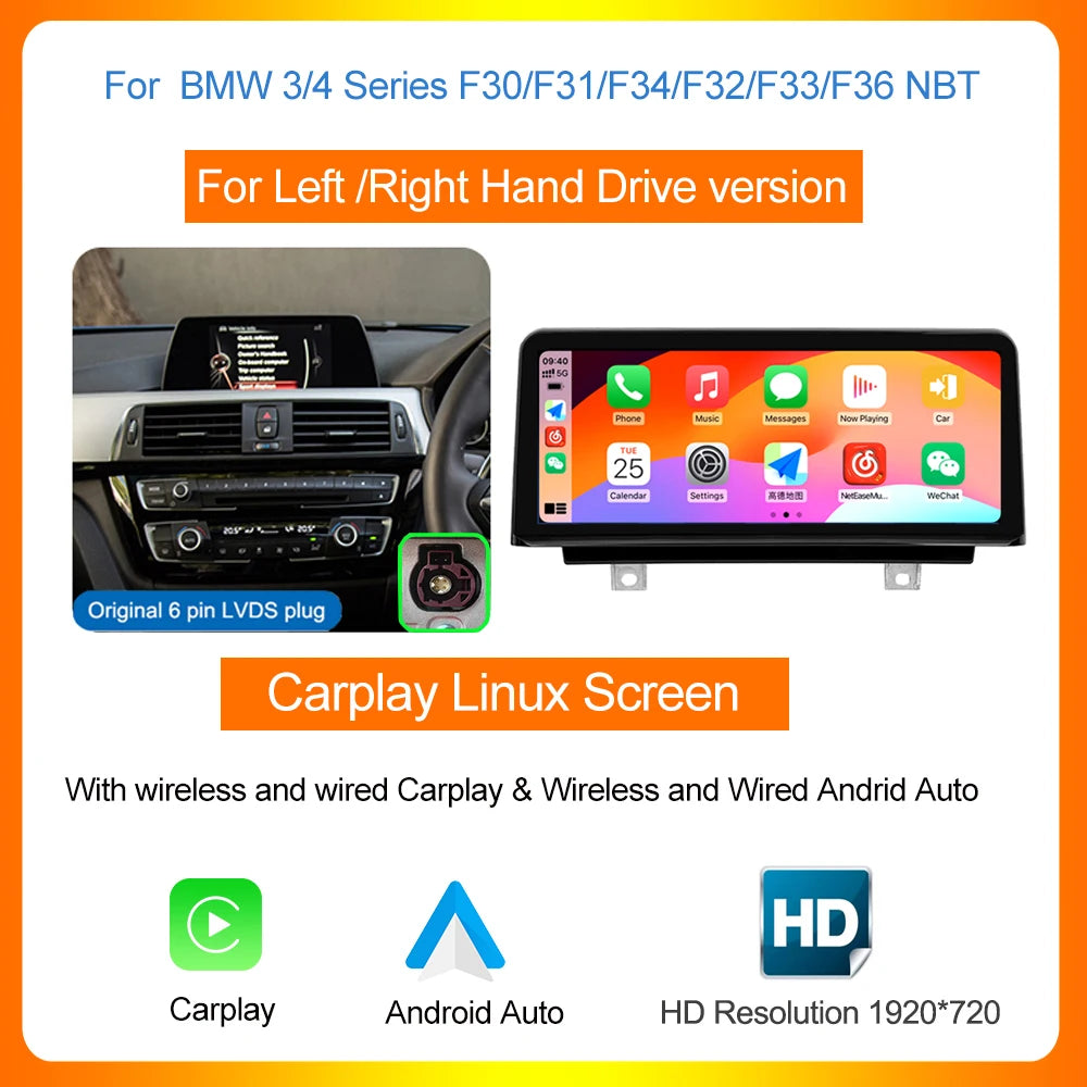 AUTOTOP Wireless CarPlay Android Auto In Dash Car Multimedia Player