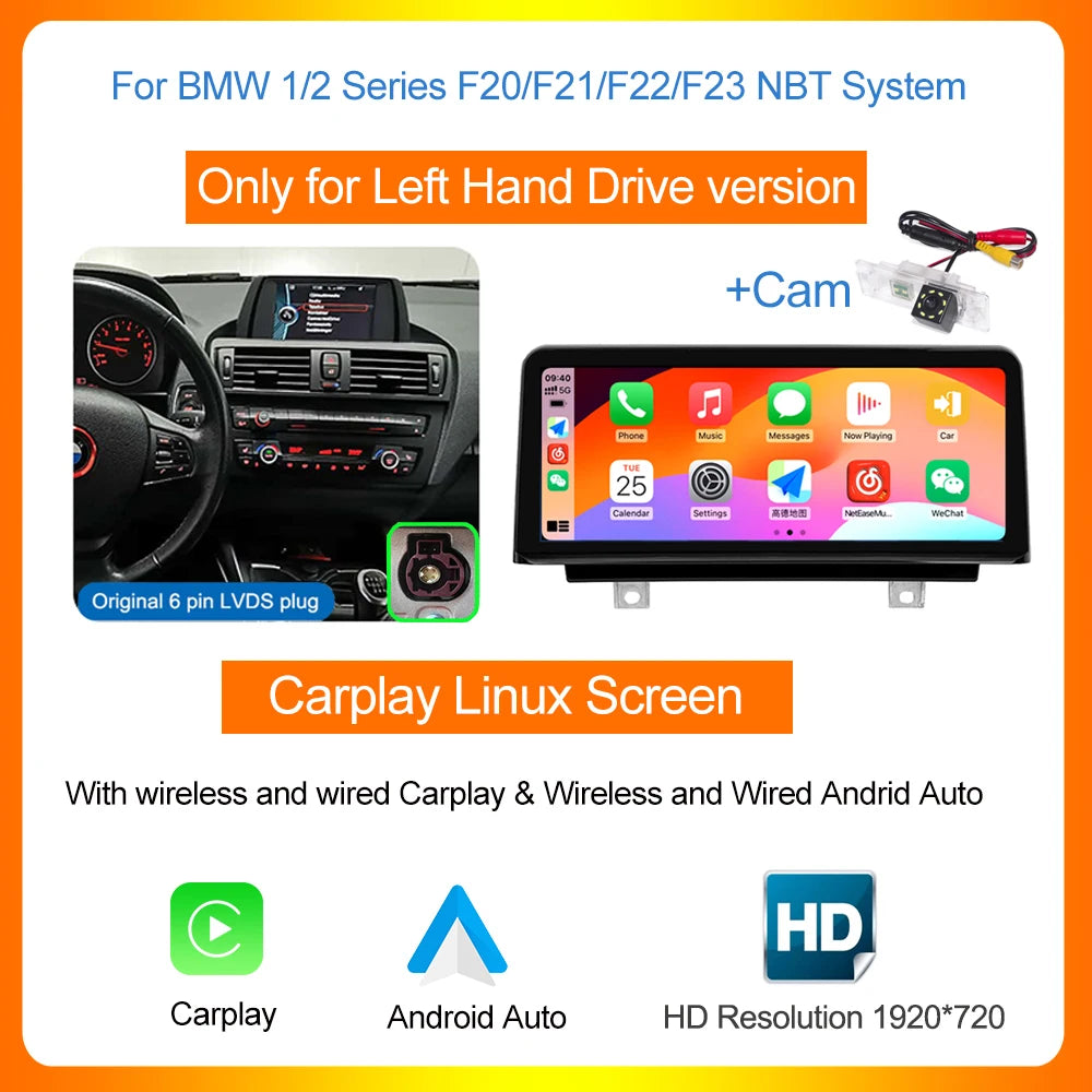 AUTOTOP Wireless CarPlay Android Auto In Dash Car Multimedia Player