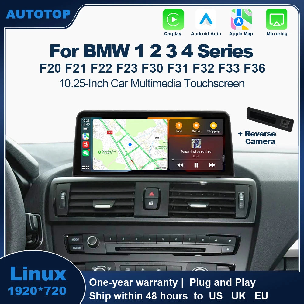 AUTOTOP Wireless CarPlay Android Auto In Dash Car Multimedia Player