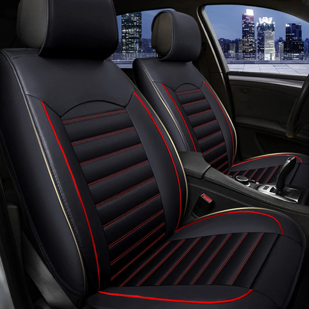 Universal Leather Car Seat Covers Full Set, Breathable