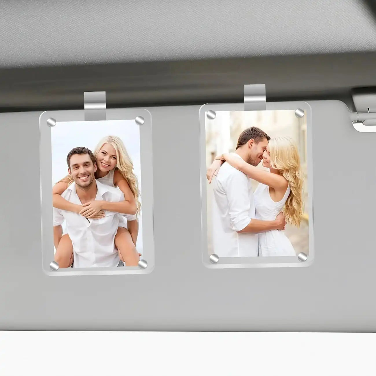 Custom Photo Car Visor Clip For Dad Personalization With Text