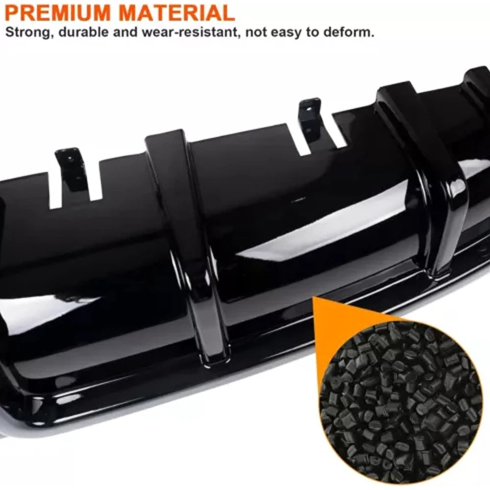 Honda Civic Rear Bumper Diffuser Lip Kit With LED Lights