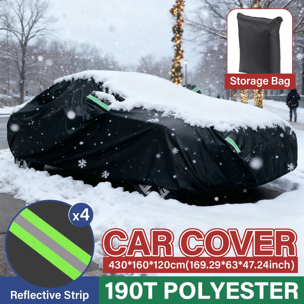 190T Thermal SUV Car Cover With Frost Resistant Zipper